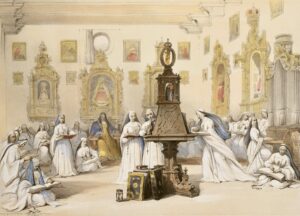 Chapel of the Nunnery of the Virgin at Carmona during the Service of the Vigils by the Holy Sisterhood  thumbnail